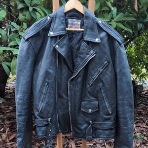 Men's Vintage Motorcycle Jacket By Excelled XL Size 48